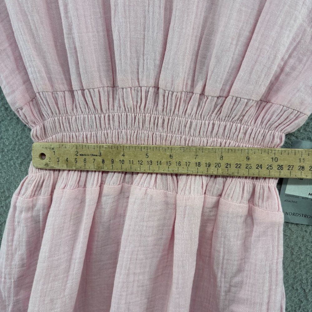 Maisie Light Pink Cotton Tiered Midi Dress | Size XS - Picture 8 of 14
